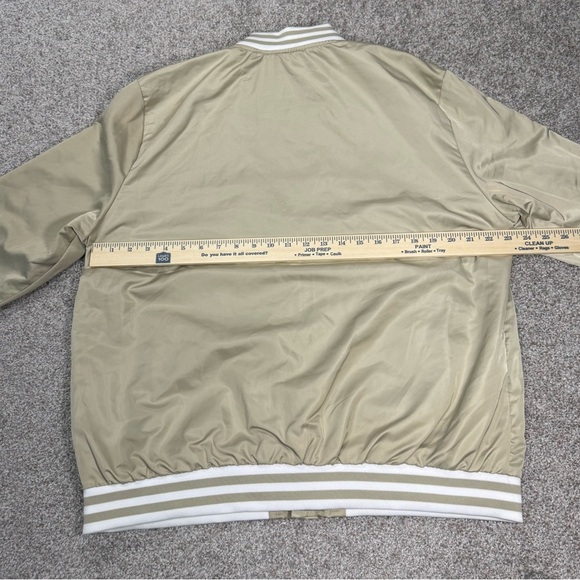 NWT Men’s Primitive Skateboarding Beige Satin Bomber Jacket Size Large L - Picture 14 of 14
